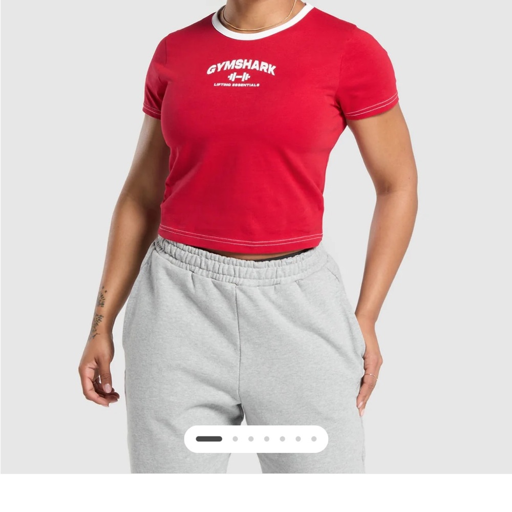 Gymshark Team GS Baby Tee - Carmine Red